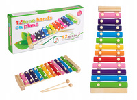 Kolorowe Cymbałki Muzyczne Drewniane 12 Ton Ksylfon Nauka Gry Dla Dzieci