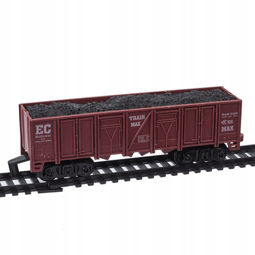 POCIĄG KOLEJKA Z 4 WAGONAMI ZABAWKA DUŻA LOKOMOTYWA CIUCHCIA TOR