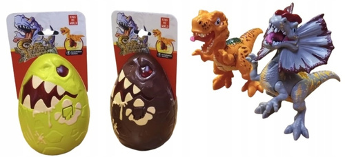 Dinozaur W Jajku - Zestaw Z Dźwiękiem I Światłem Skamielina Składany