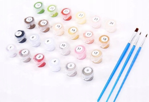 Malowanie Po Numerach Domi W Mieście Santorini 40X50 Rama