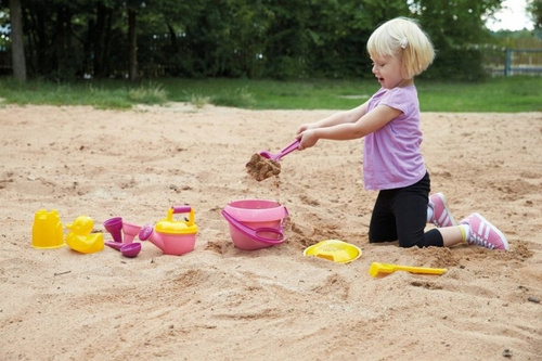 Lena Zestaw Zabawki Do Piasku Piaskownicy 10 Elementów Różowy