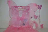 STRÓJ SKRZYDŁA MOTYLA+ SPÓDNICZKA /RÓŻDŹKA/ OPASKA WOREK