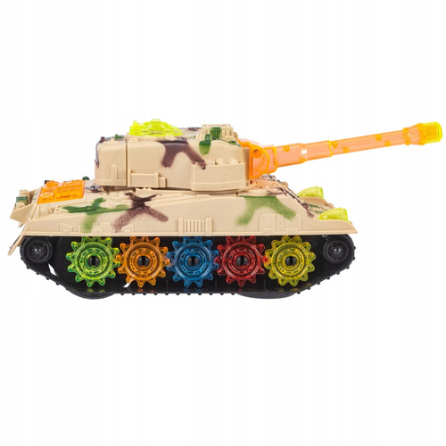 KOLOROWY CZOŁG ZABAWKA WOJSKOWA MILITARIA DLA DZIECI Z ŚWIATŁEM I DŹWIĘKIEM