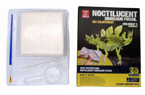 Skamielina Fluor Dinozaur Szkielet Stegozaur 3D