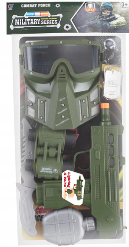 Akcesioria Zestaw Do Kostiumu Żołnierza Pistolet Maszynowy Maska Szturmowa