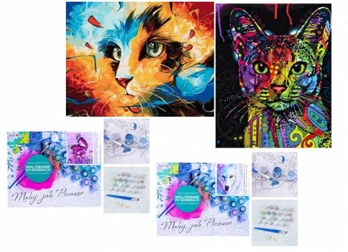 Malowanie Po Numerach 40 X 50 Cm Kot Zaciekawiony