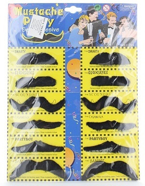 Wąsy sztuczne 12 sztuk na imprezę party karnawał