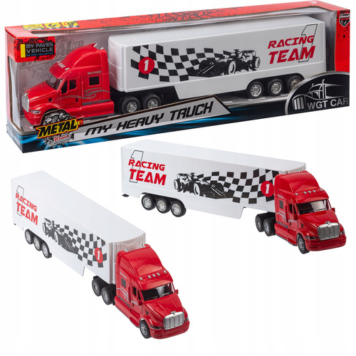 Auto Ciężarówka Racing Team Model Metalowy Auto-Truck