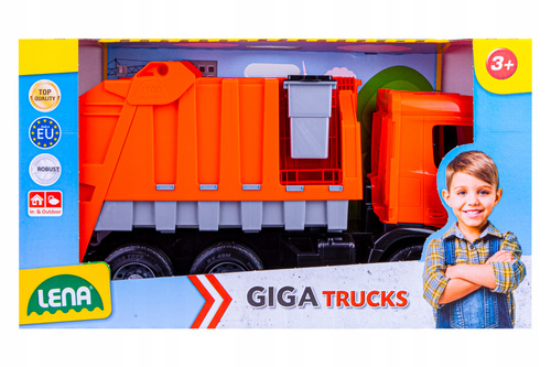 Śmieciarka Lena Pomarańczowa Seria Maxi, 3 Osie