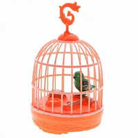 Ptaszek Gwiżdżący W Klatce 15Cm 4-Rodzaje Na Baterie Wydający Dźwięki