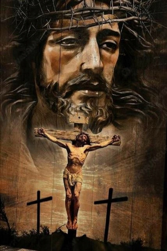 Diamentowa Mozaika Jezus Święty Na Krzyżu Ukrzyżowany 30X40 Cm Kreatywne