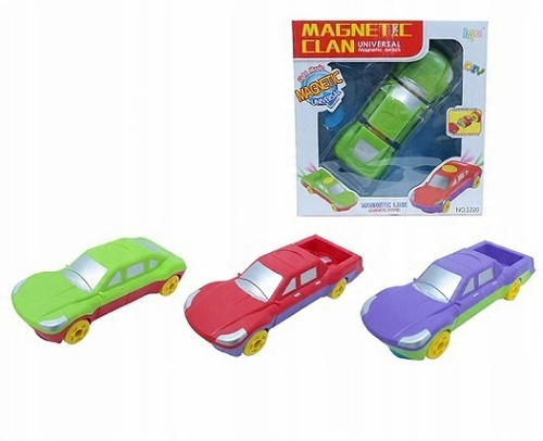 Auto Interaktywne Na Magnes Jeździ Świeci Autko Puzzle 3 Części
