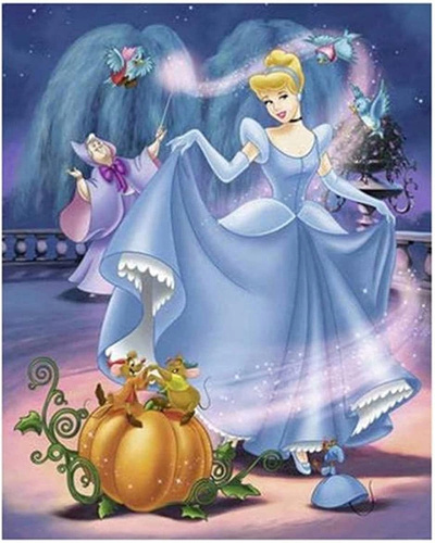 Diamentowa Mozaika Kopciuszek Z Dynią 30x40 Cm