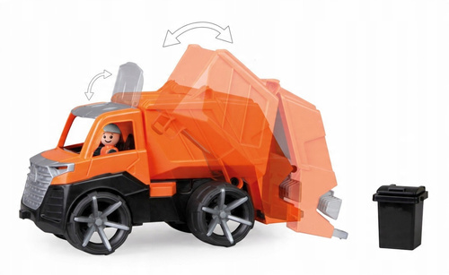Lena Pojazd Truxx2 Śmieciarka Wytrzymałe Auto Samochód + Figurka