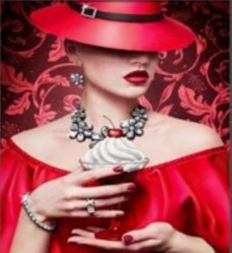 Malowanie Po Numerach Kobieta W Czerwieni 40X50