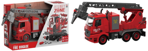 AUTO KLOCKI KONSTRUKCYJNE DIY STRAŻ POŻARNA DO SKRĘCANIA PISKA WODĄ