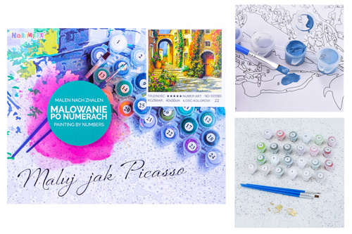 Malowanie Po Numerach Mała Sowa I Motylek 50X40 Cm+ Rama