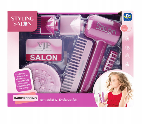 Zestaw Fryzjerski Stylizacja Salon Fryzjerski Dla Dzieci Akcesoria