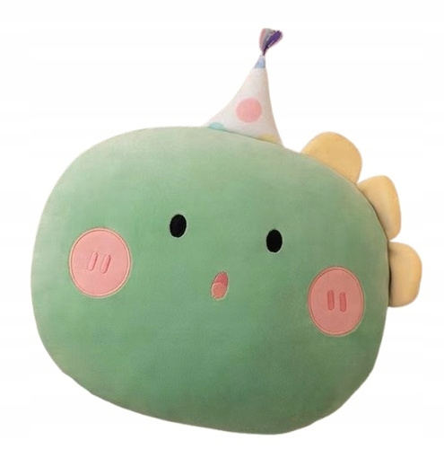 Poduszka Maskotka Urodzinowa Z Zdziwiona Miną Zielona Miękkie Wypełnienie