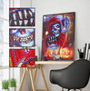 Diamentowa Mozaika Haft 7D Haft Halloween Szkielet 30X40