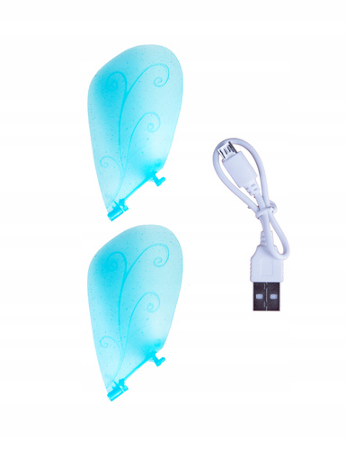 LALKA WRÓŻKA NIEBIESKA LATAJĄCA NAD DŁONIĄ