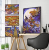 Diamentowa Mozaika Haft Wiedźma Kot 30X40