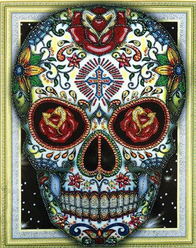 MOZAIKA DIAMENTA 7D HAFT DIAMENT CZASZKA MANDALA