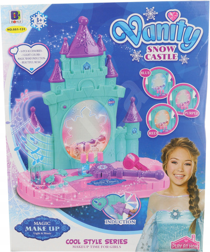 Toaletka Z Lustrem Dla Dzieci + Zamek Księżniczki