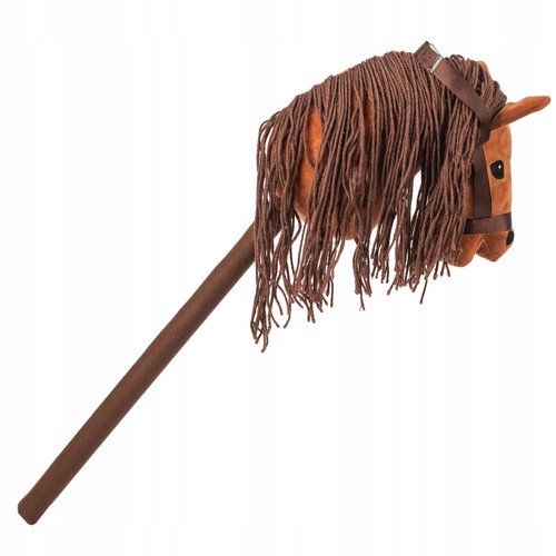 Pluszowa Głowa Konia Na Kiju Z Dźwiękiem Hobby Horse Zabawka Z Grzywą
