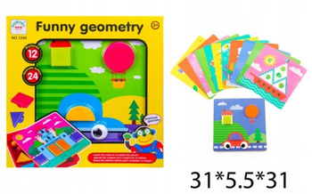 Mozaika 12 obrazków+ figury geometryczne