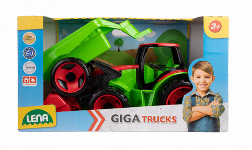 Ogromny Traktor Spychacz Xxl 107 Cm Z Ruchoma Łyżką + Przyczepa Lena