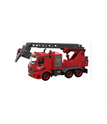 AUTO KLOCKI KONSTRUKCYJNE DIY STRAŻ POŻARNA DO SKRĘCANIA PISKA WODĄ