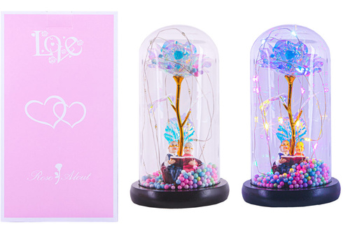 RÓŻA ŚWIECĄCA + BABCIA I DZIADEK Z KSIĄKĄ NA ŁAWCE KOPUŁA  PAK 40