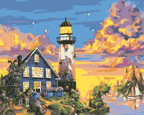 Malowanie Po Numerach 40 X 50 Cm Latarnia Morska