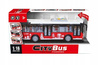 Auto Metalowe Autobus Czerwony City Bus Z Efektami Dźwiękowymi 27 Cm