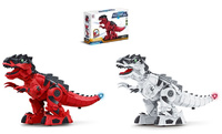 ROBOT DINOZAUR TYRANONOSAURUS REX ZE ŚWIECĄCYM OGONEM, pak 48/24 
dwa warianty kolorystyczne, świecący ogon, 
wymagane baterie 3 AA (nie zawarte w zestawie) 
wymiary produktu: 28 x 18 x 10 cm
wymiary dinozaura: 17,5 x 8,8 x 28 cm
