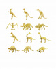 Zwierzęta Dinozaury Figurki Realistyczne 12 Sztuk