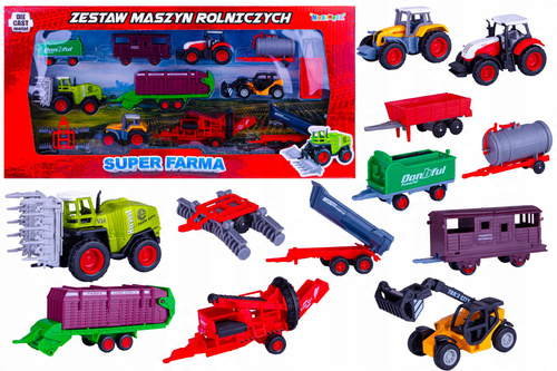 Zestaw Farmera12Szt Traktory Maszyny Roln. Kombajn