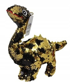 Pluszowy Dinozaur Smok Z Cekinowymi Łuskami Dla Dzieci Zabawka Przytulanka