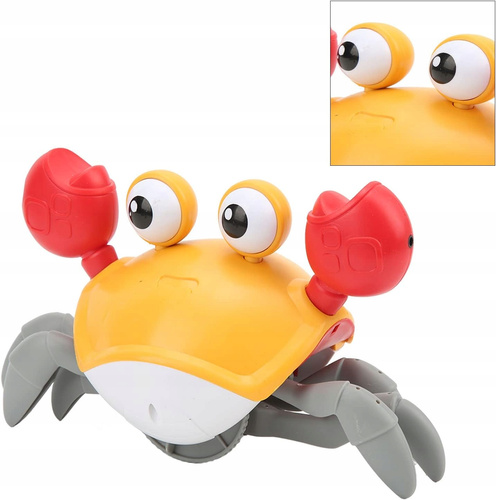 PEŁZAJĄCY KRAB INTERAKTYWNY DŹWIĘK AKUMULATOR GRA MUZYKA ŚWIATŁA CZUJNIK