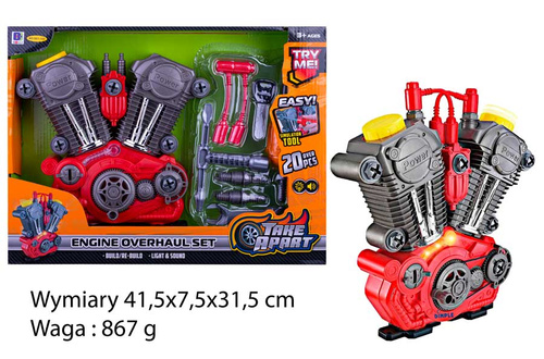 Silnik do skręcania z narzędziami