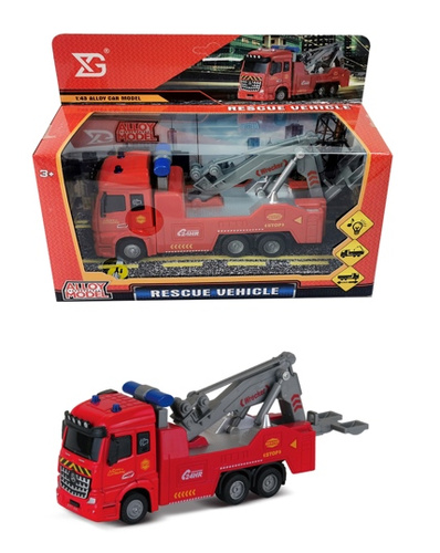 TRUCK AUTO RATUNKOWE ŚW/DŹW, pak 72/36, 
auto-laweta, światło i dźwięk, 
wymiary: 23 x 8,5 x 17 cm