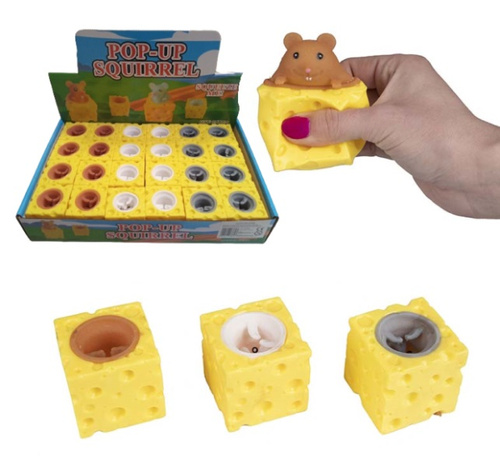 GNIOTEK ANTYSTRESOWY RELAKUJĄCY SER Z MYSZKĄ SENSORYCZNY SQUISHY