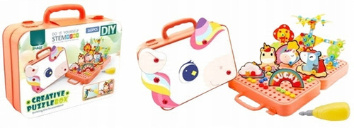 Klocki 3D Jednorozec Do Skrecania W Walizce Zabawa Manualna