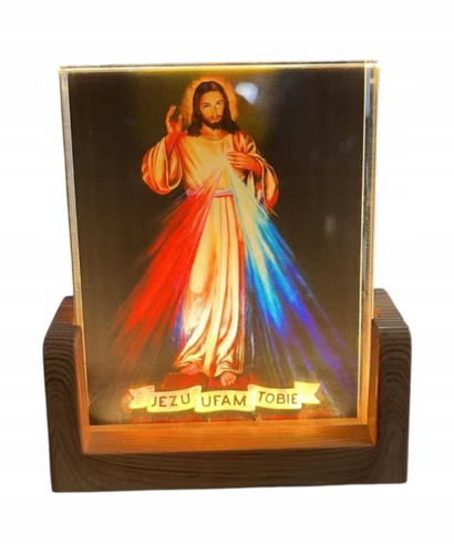 Obraz Podświetlany Jezus Ufam Tobie Kabel USB Podświetlenie LED