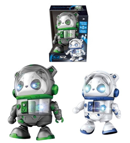 PANDA ROBOT TAŃCZY I ŚPIEWA, pak 60,  światło/dźwięk, tańczy, śpiewa, chodzi na boki, machą rękamiwymaga baterii 3*AA (nie są zawarte w zestawie), wymiary opakowania: 16,8 x 12 x 22 cm,