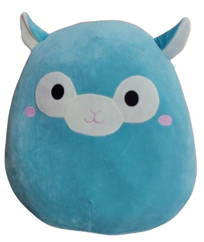 PLUSZ LAMA OKRĄGLAK NIEBIESKA 45 CM, pak 20
pluszowa maskotka lamy