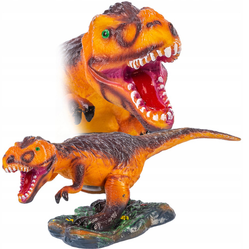 FIGURKA DINOZAURA REALISTYCZNE RÓŻNE WZORY Z DŹWIĘKIEM 15x35