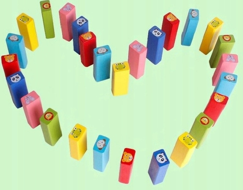 NORIMPEX DREWNIANA GRA WIEŻA CHWIEJĄCA SIĘ KLOCKI ZWIERZAKI ZRĘCZNOŚCIOWA