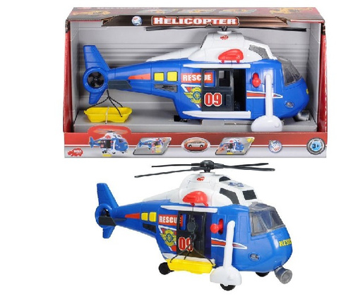 HELIKOPTER DICKIE RATUNKOWY Z DŹWIGIEM KARTON